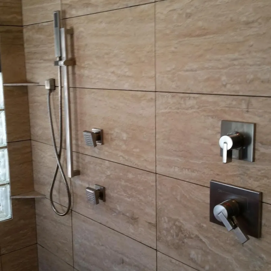 Shower fixture installation for Water Heater Replacement in Rapho